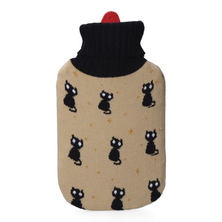 Bolsa de agua caliente 2 l modelo gatos negros