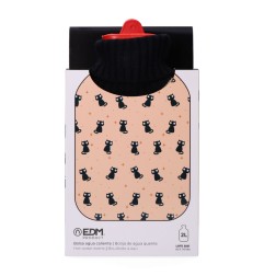 Bolsa de agua caliente 2 l modelo gatos negros