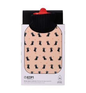 Bolsa de agua caliente 2 l modelo gatos negros