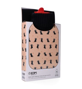 Bolsa de agua caliente 2 l modelo gatos negros