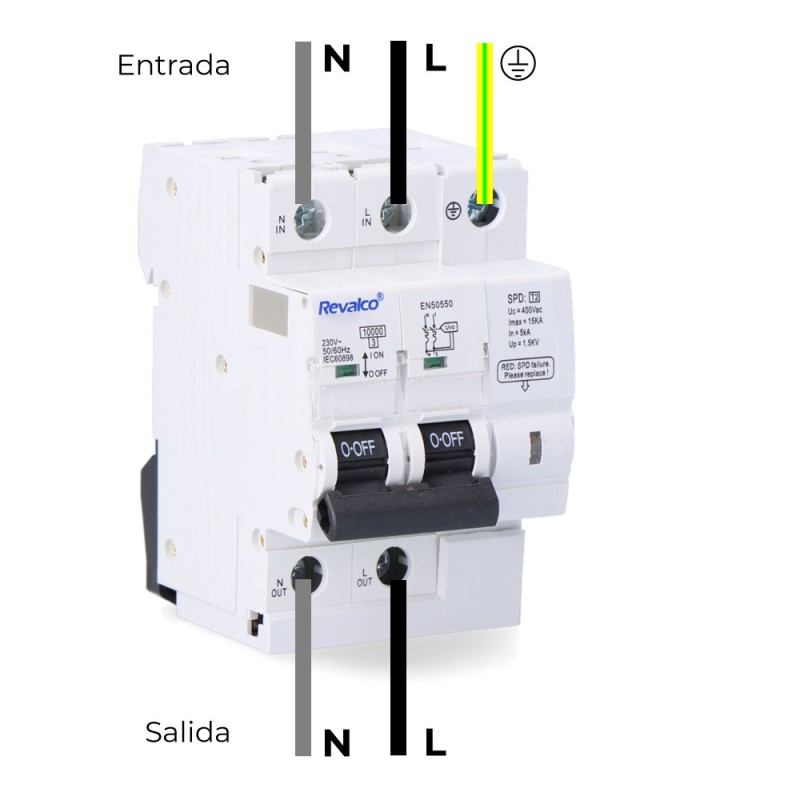 Iga 2p 40a c 10ka - protector de sobretension permanente segun normativa en-50550 y transitorio 5-15ka 275v
