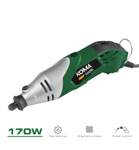 Herramienta multiusos rotativa 170w + 41 tipos de accesorio (190 piezas en total) 23,5 x 7 cm