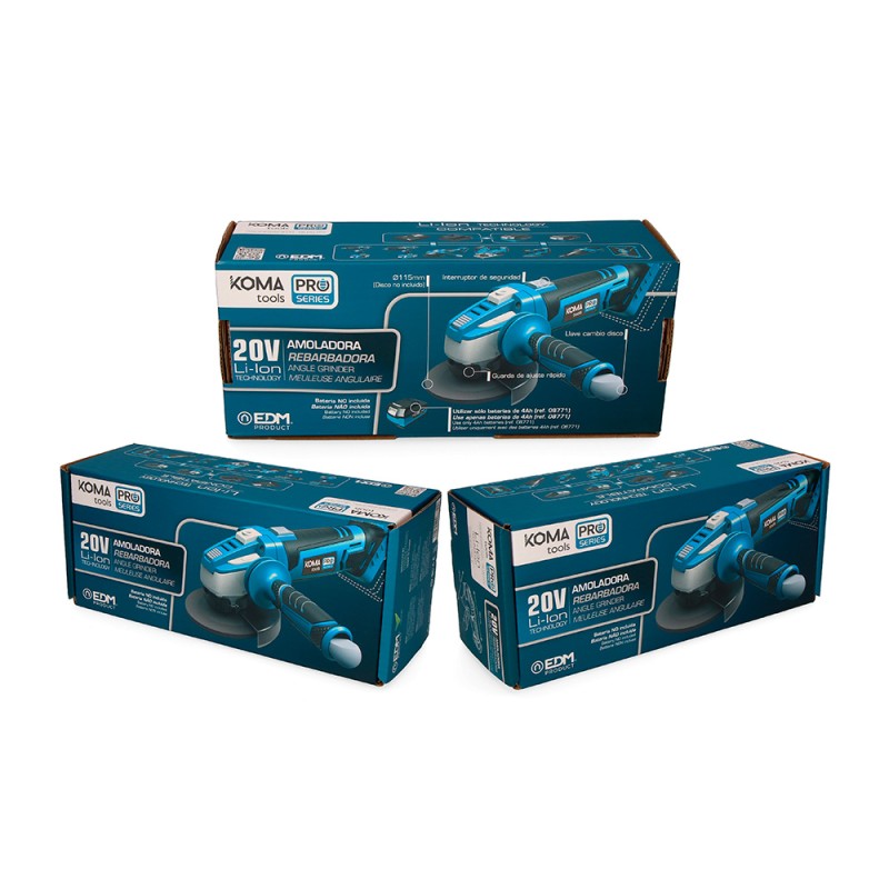 Amoladora 20 v (sin batería ni cargador) ø115 mm 28,9 x 23,9 cm