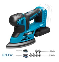 Lijadora tipo mouse 20 v (sin batería ni cargador) 20,4 x 15,5 cm