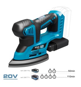 Lijadora tipo mouse 20 v (sin batería ni cargador) 20,4 x 15,5 cm