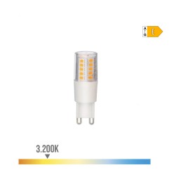 Bombilla g9 led 5.5w 650 lm 3200 k luz calida base ceramica ø18 x 54 mm