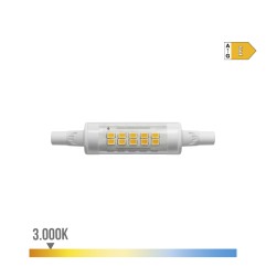 Bombilla lineal led 78mm r7s 5.5w 720lm 3000k luz calida ø1,6x7,8cm edm