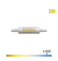 Bombilla lineal led 78mm r7s 5.5w 800lm 6400k luz fria ø1,6x7,8cm edm