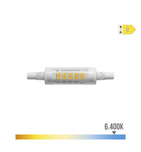 Bombilla lineal led 78mm r7s 5.5w 800lm 6400k luz fria ø1,6x7,8cm edm