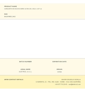 Conjunto de ducha serie altea 20 x 30,4 x 127 cm