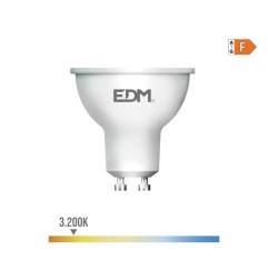 Bombilla dicroica led gu10 8 w 710 lm 3200 k luz calida 120° ø5 x 5,5 cm