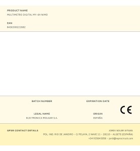 Multimetro digital my-64 nimo