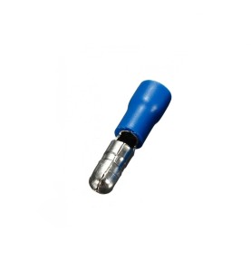 Terminal bala 4 mm macho pre aislado bolsa 100 ud