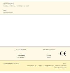 Fusible de cuchilla nh00 100 a gc 500 v