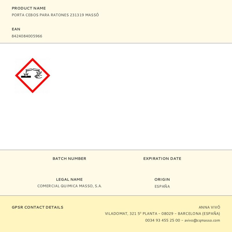 Porta cebos para ratones 231319 massó