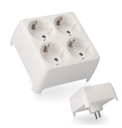 Multiconector t/tl cuadruple salida economico (retractilado) 16a 2.400w edm 4,8mm