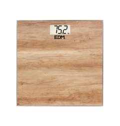 Bascula de baño digital efecto madera, máximo 180 kg