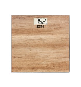 Bascula de baño digital efecto madera, máximo 180 kg