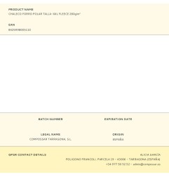 Chaleco forro polar talla-xxl fleece 280g/m²