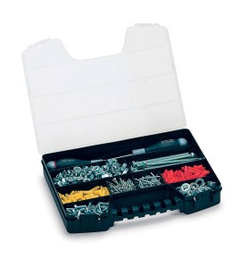 Organizador de compartimentos con tapa 9 divisiones fijas 2,5 x 25 x 5 cm