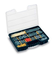 Organizador de compartimento con tapa hasta 20 divisiones: 5 fijas + 15 divisores removibles 39,5 x 30,5 x 6 cm