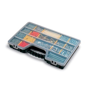 Organizador de compartimento con tapa hasta 20 divisiones: 5 fijas + 15 divisores removibles 51 x 33 x 6 cm