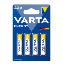 Pila alkalina energy aaa - lr03 (blister 4 uds) ø10,5x44,5mm