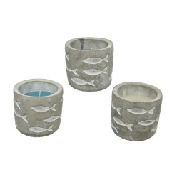 Vela citronela con recipiente de cemento 70g ø7x7,5cm colores surtidos
