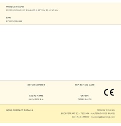 Estaca solar led 3l m 6400 k 45° 10 x 17 x 25,5 cm