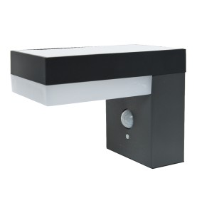 Aplique solar con detector max 600lm 3200k 10x16,5x13cm edm