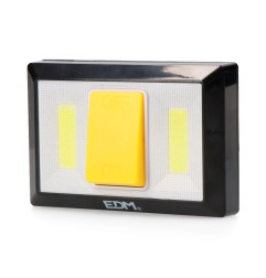 Linterna 2 leds 200 lumens con base imantada y adhesiva 4xaaa (pilas incluidas) edm
