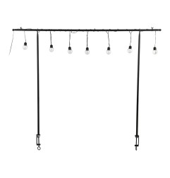 Guirnalda solar con soporte para mesa con 10 bombillas de led blanco cálido