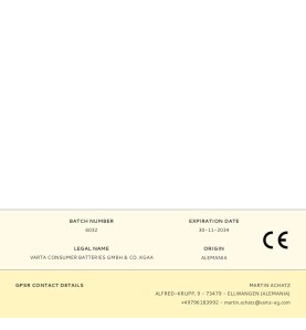 Micro pila de boton lithium cr2032 3v (blister 2 unid.) ø20,0x3,2mm