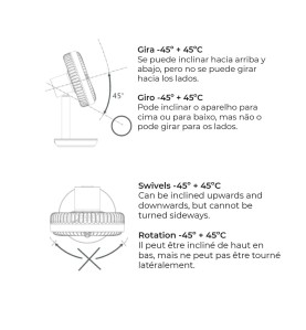 Ventilador de sobremesa recargable blanco potencia: 5w 31,6 db aspas: ø14,5 cm 17 x 13 x 26 cm