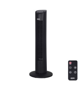 Ventilador de torre. potencia: 60 w 54,8 db, mando a distancia, negro 28 x 78,3 cm