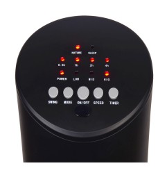 Ventilador de torre. potencia: 60 w 54,8 db, mando a distancia, negro 28 x 78,3 cm