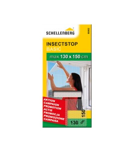 Mosquitera malla con cierre de gancho y bucle blanca 130x150cm