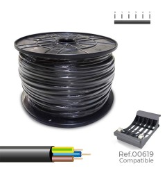 Manguera tubular vv-k06/1kv 3 g 4,00 mm² negra, 100 m. (bobina grande)