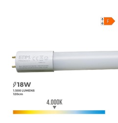 Tubo led t8 18 w 1950 lm 4000 k luz dia (eq.36w) ø2,6 x 120 cm