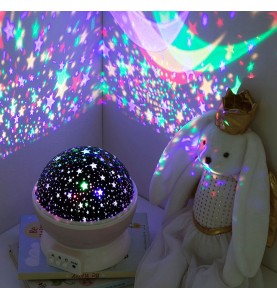 Luz nocturna decorativa led proyeccion estrellas