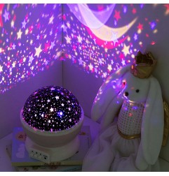 Luz nocturna decorativa led proyeccion estrellas
