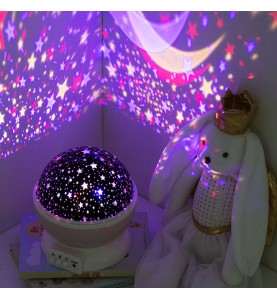Luz nocturna decorativa led proyeccion estrellas