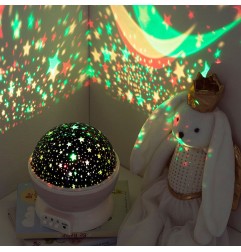 Luz nocturna decorativa led proyeccion estrellas
