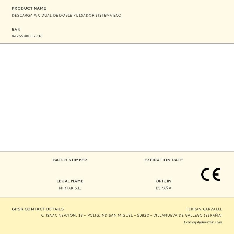 Descarga wc dual de doble pulsador sistema eco
