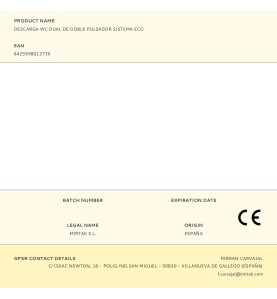 Descarga wc dual de doble pulsador sistema eco