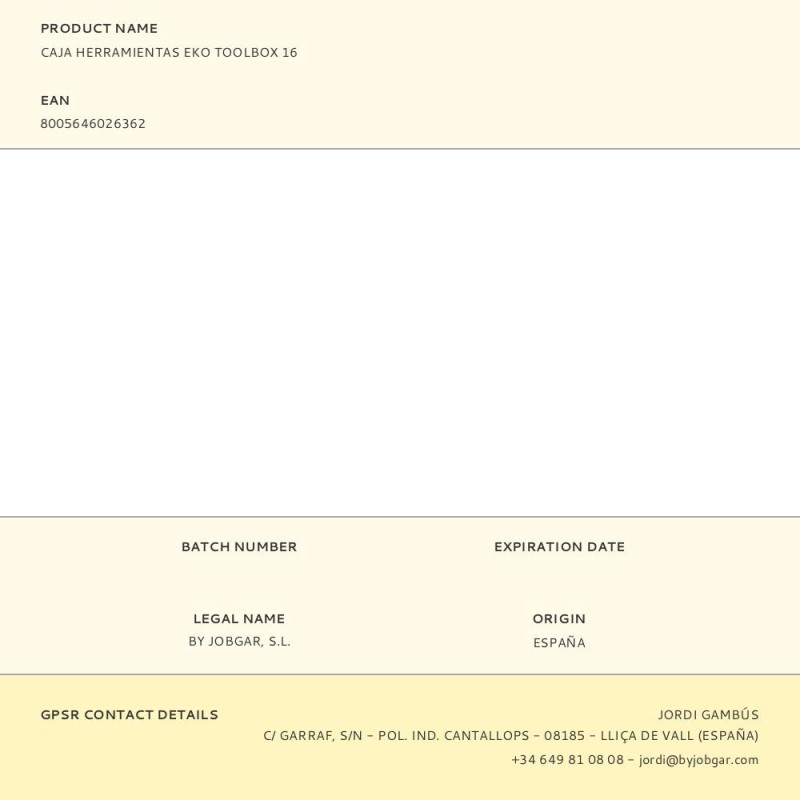 Caja de herramientas eko toolbox 16