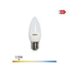 Bombilla vela led e27 5 w 400 lm 3200 k luz calida ø3,5 x 10 cm