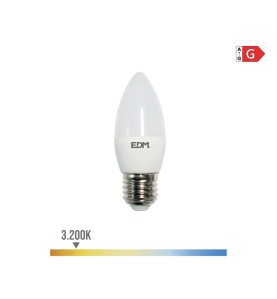 Bombilla vela led e27 5 w 400 lm 3200 k luz calida ø3,5 x 10 cm