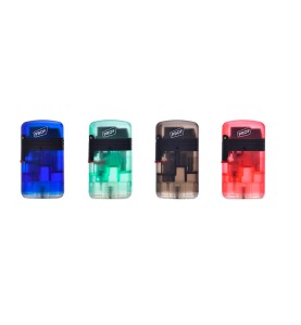 Encendedor storm doble llama transparente colores surtidos
