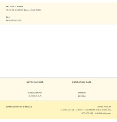 Pack de 4 codos 16mm blue bird